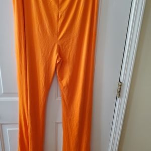 3xl bright orange bell bottom pants